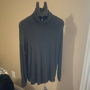LOFT Dark Charcoal Turtleneck Sweater